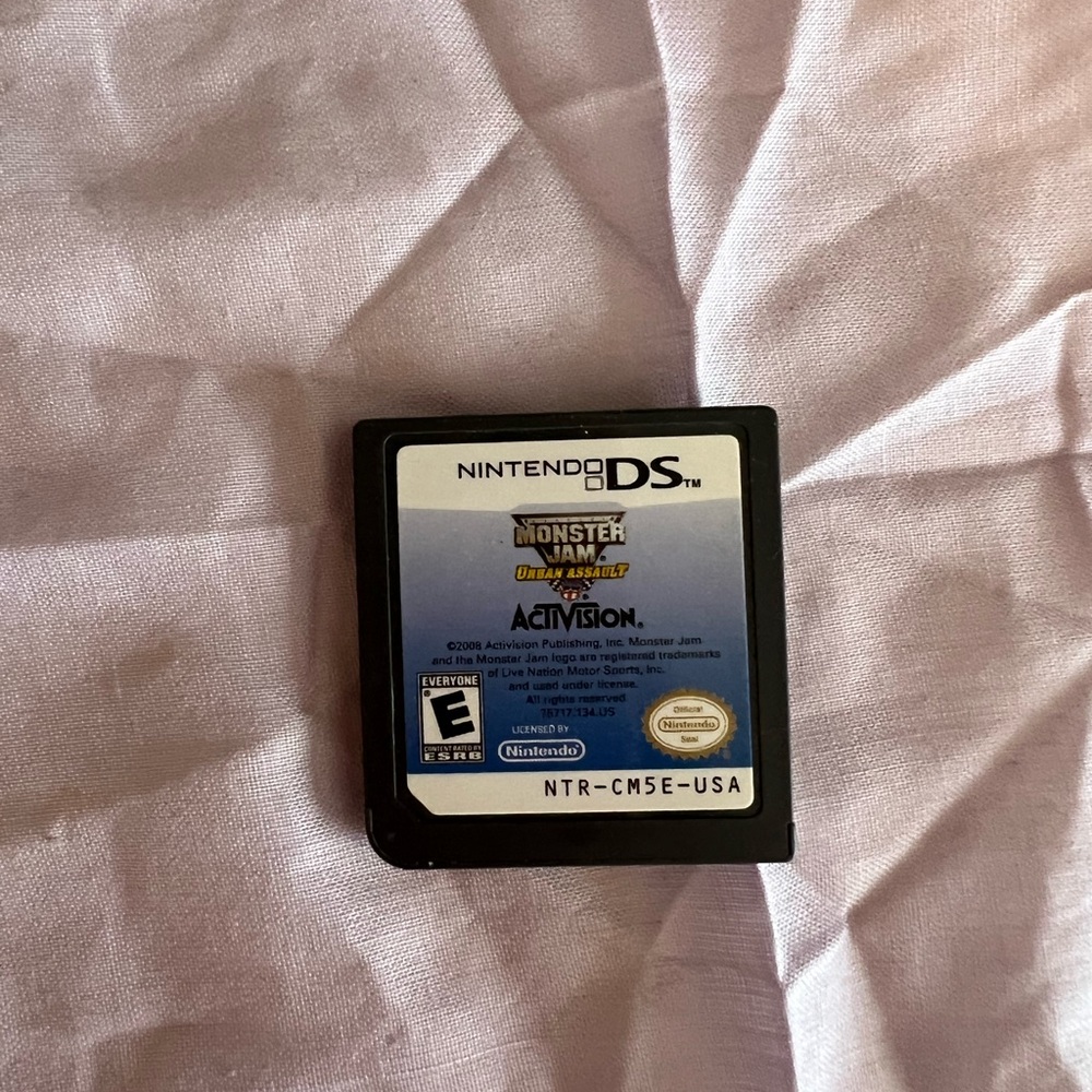 Nintendo DS Monster Jam Game Cartridge - Black and Blue